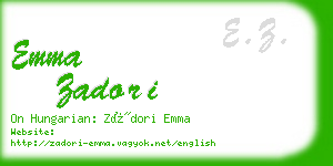 emma zadori business card
